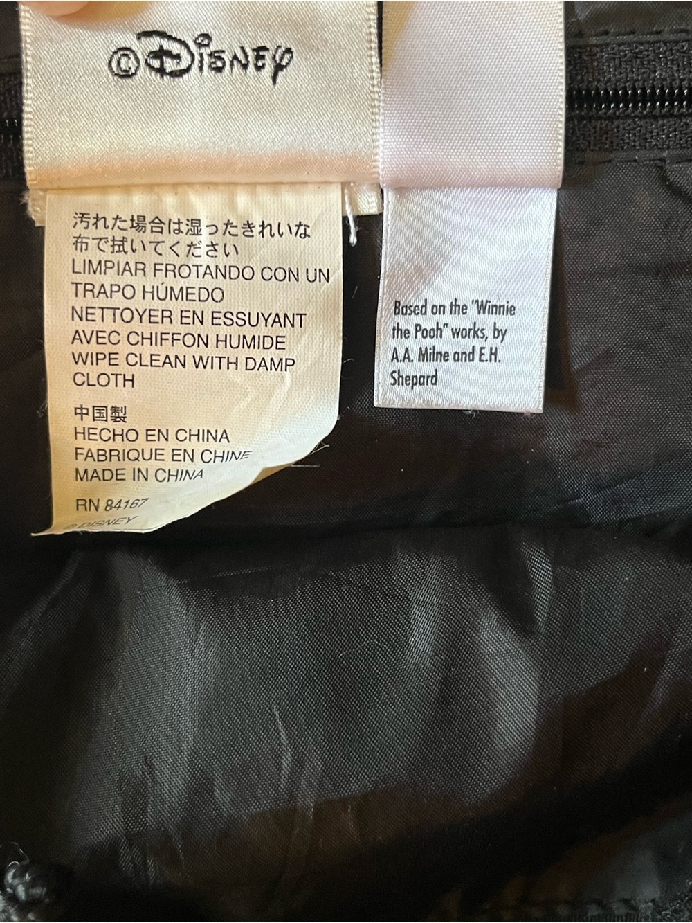 Vintage Disney Black Drawstring Backpack with Embroidery - Picture 6 of 8